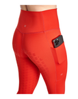 BWear Finn Full Grip, High Waist Riding Leggings, Red