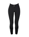 Equestrian Stockholm Riding Breeches Knee Grip, Mid Rise, Elite Black