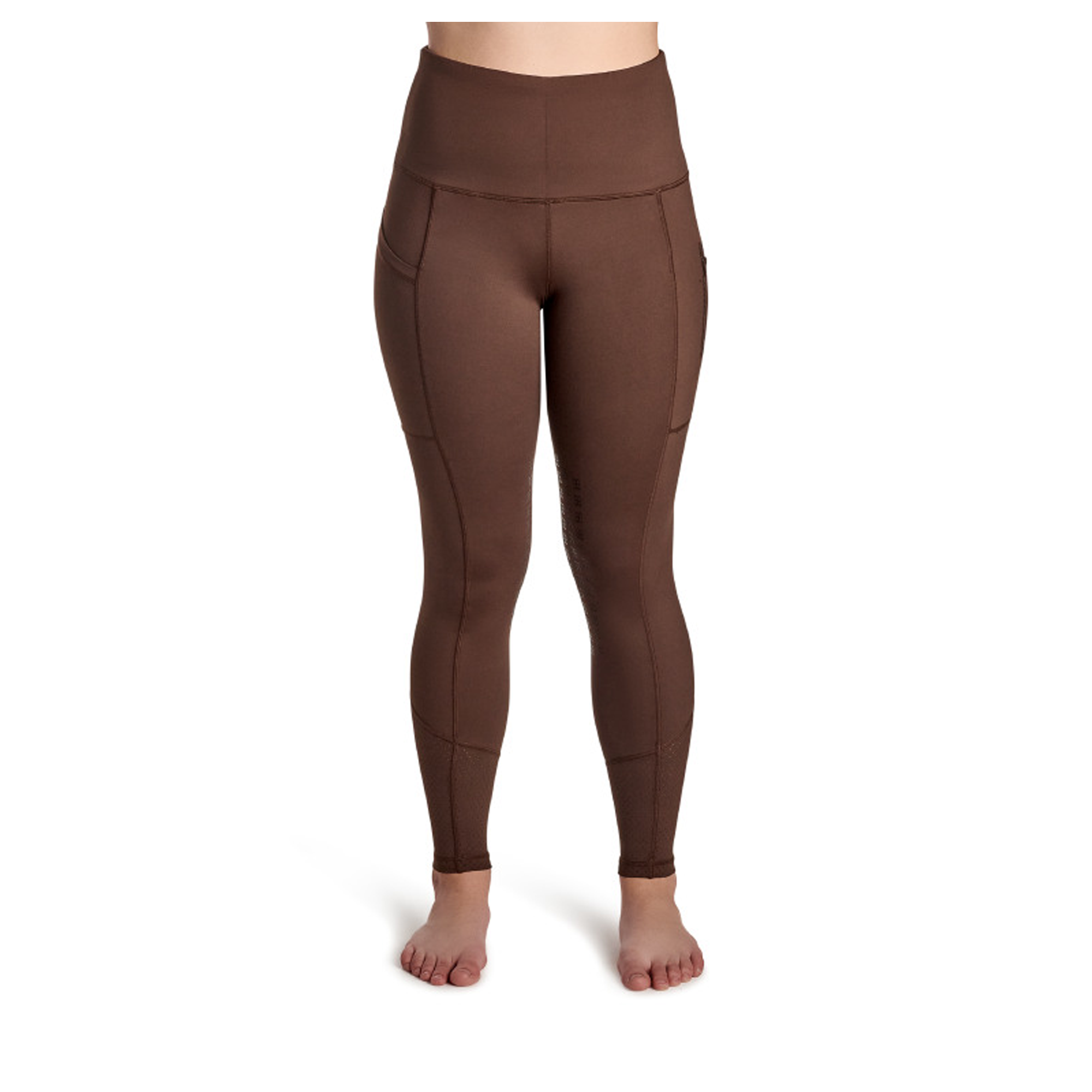 BWear Calypso Knee Grip, High Waist Riding Leggings, Brown