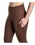 BWear Calypso Knee Grip, High Waist Riding Leggings, Brown