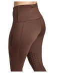 BWear Calypso Knee Grip, High Waist Riding Leggings, Brown