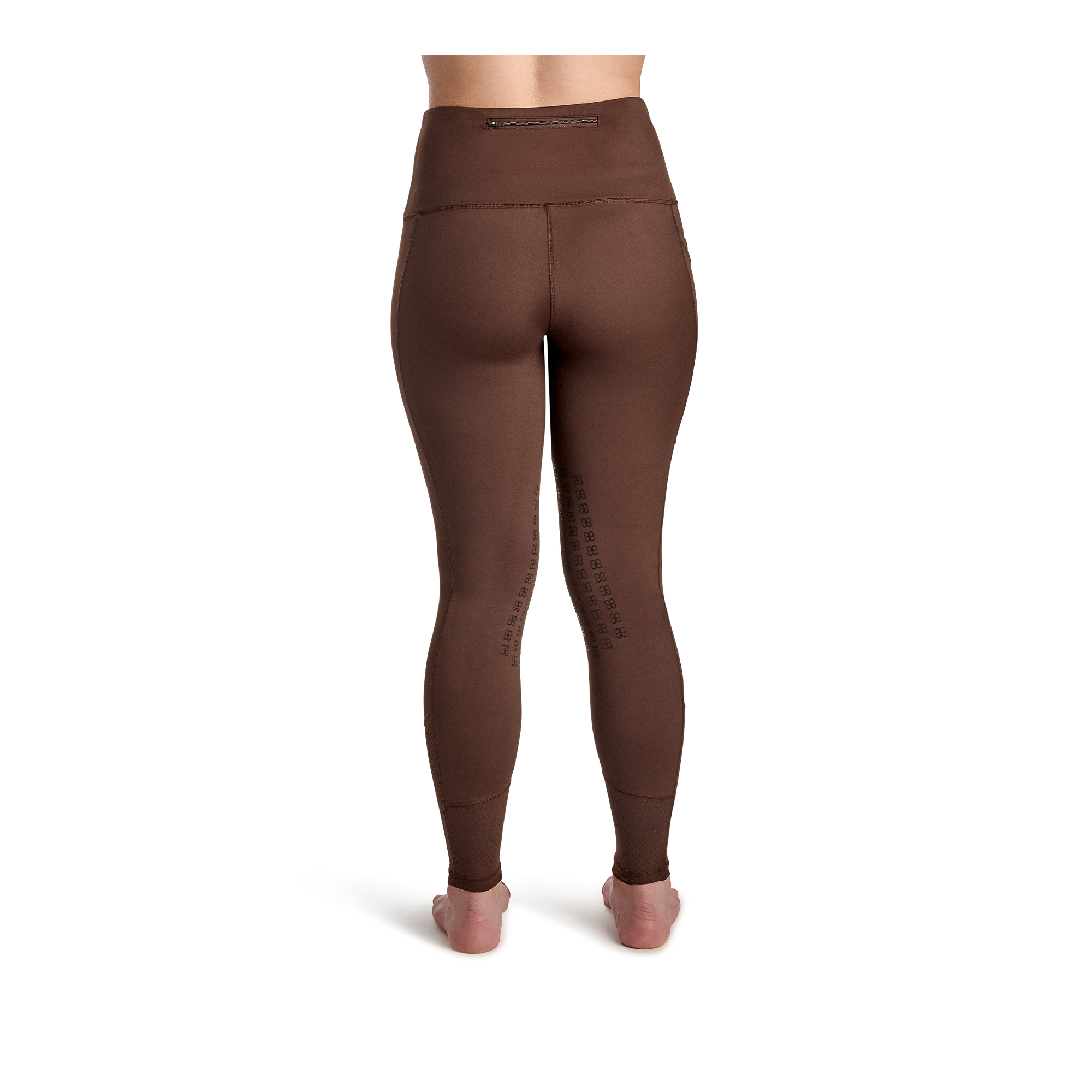 BWear Calypso Knee Grip, High Waist Riding Leggings, Brown