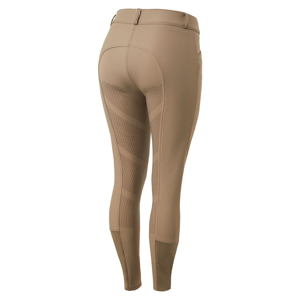 B Vertigo Patricia High Rise, Full Seat Thermo Winter Breeches, Shiitake Beige