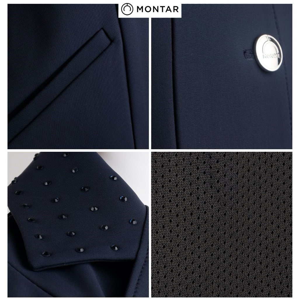 Montar Bonnie Softshell Competition Jacket with Crystals, Navy