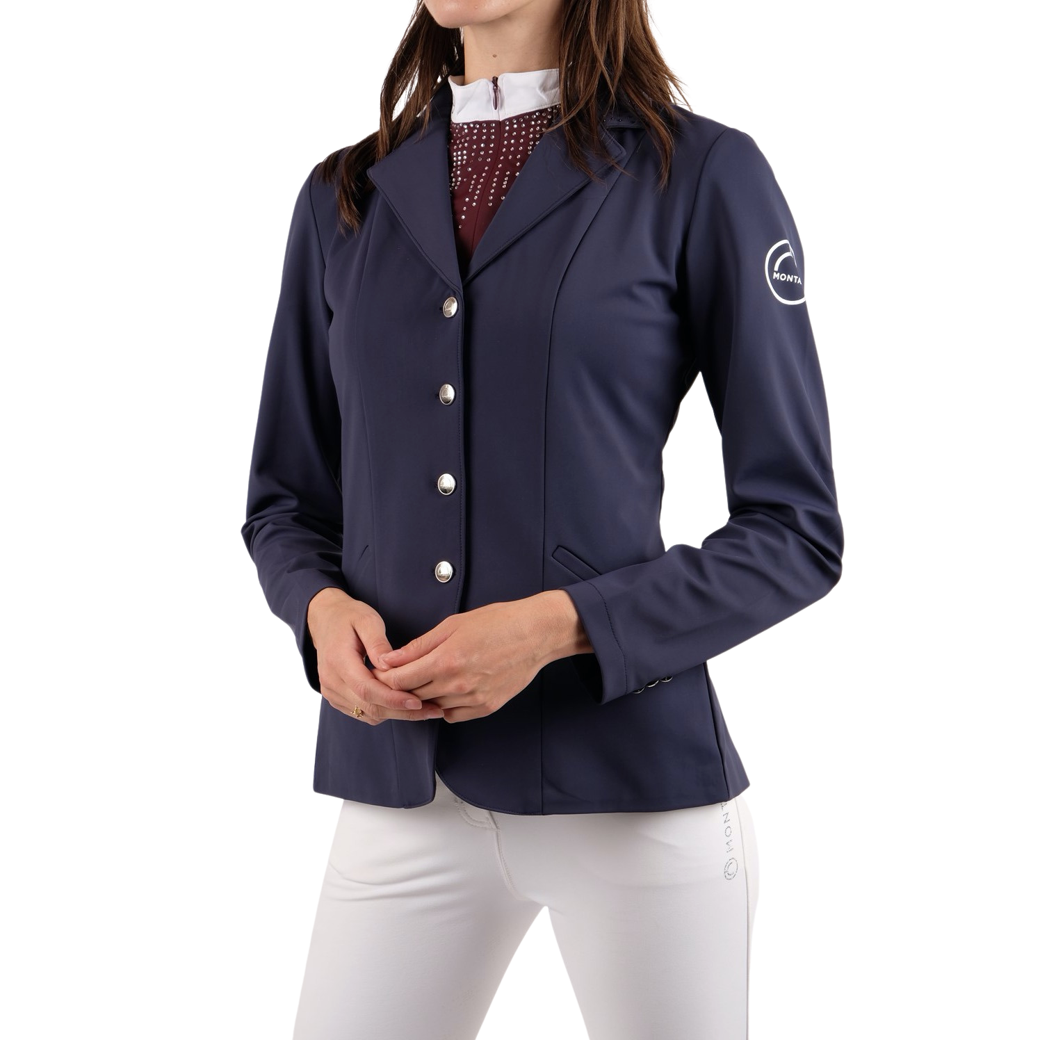 Montar Bonnie Softshell Competition Jacket with Crystals, Navy