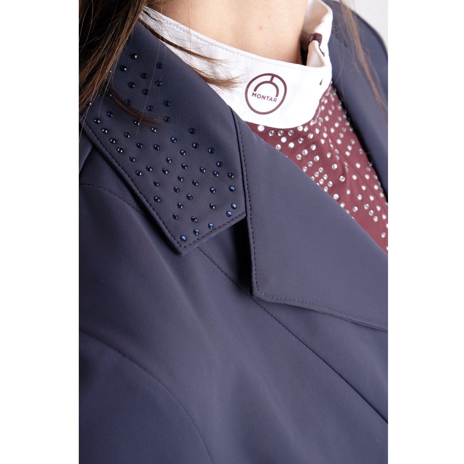 Montar Bonnie Softshell Competition Jacket with Crystals, Navy