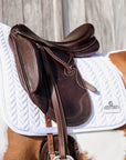 Kentucky Horsewear Saddle Pad Fishbone White Dressage Competition Edition