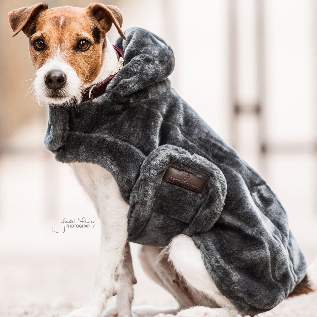 Kentucky Dog Coat Fake Fur, Grey