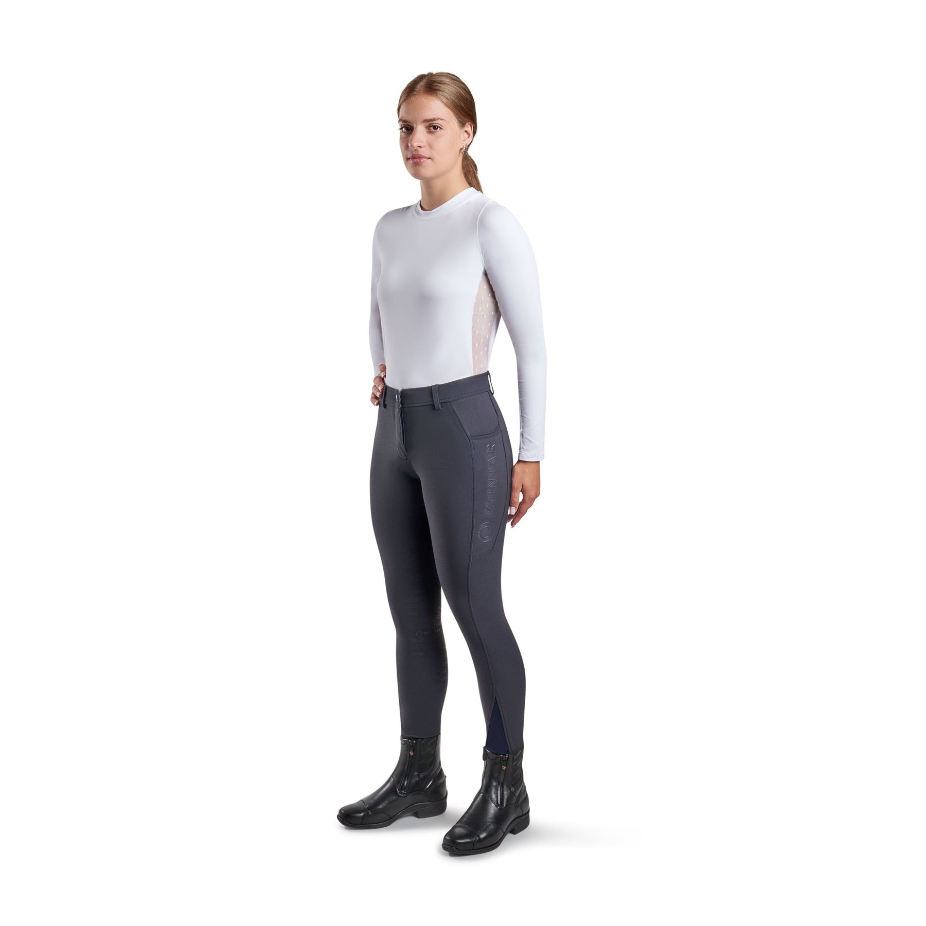 Montar Angela Yati Normal Waist Breeches - Full Grip, Navy