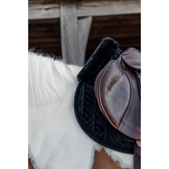 Kentucky Horsewear Skin Friendly Saddle Pad Velvet Jumping, Black