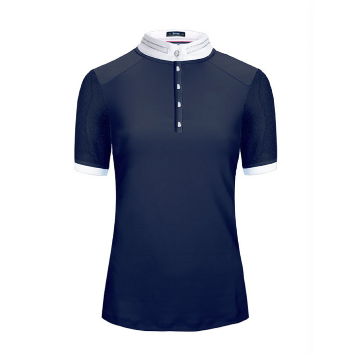 Cavallo Panita Short Sleeve Competition Shirt, Dark Blue