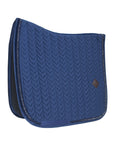 Kentucky Horsewear Saddle Pad Basic Velvet Pearls Dressage, Navy