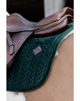 Kentucky Horsewear Skin Friendly Saddle Pad Velvet Jumping, Pine Green