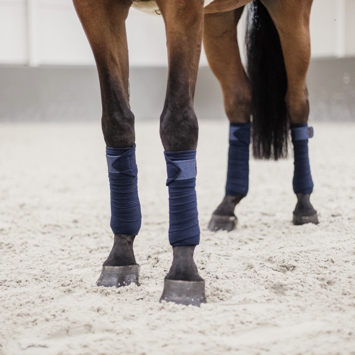 Kentucky Horsewear Polar Fleece Glitter Bandages, Navy