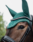 Kentucky Horsewear Fly Veil Wellington Velvet, Dark Green