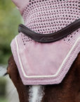 Kentucky Horsewear Fly Veil Wellington Velvet, Old Rose