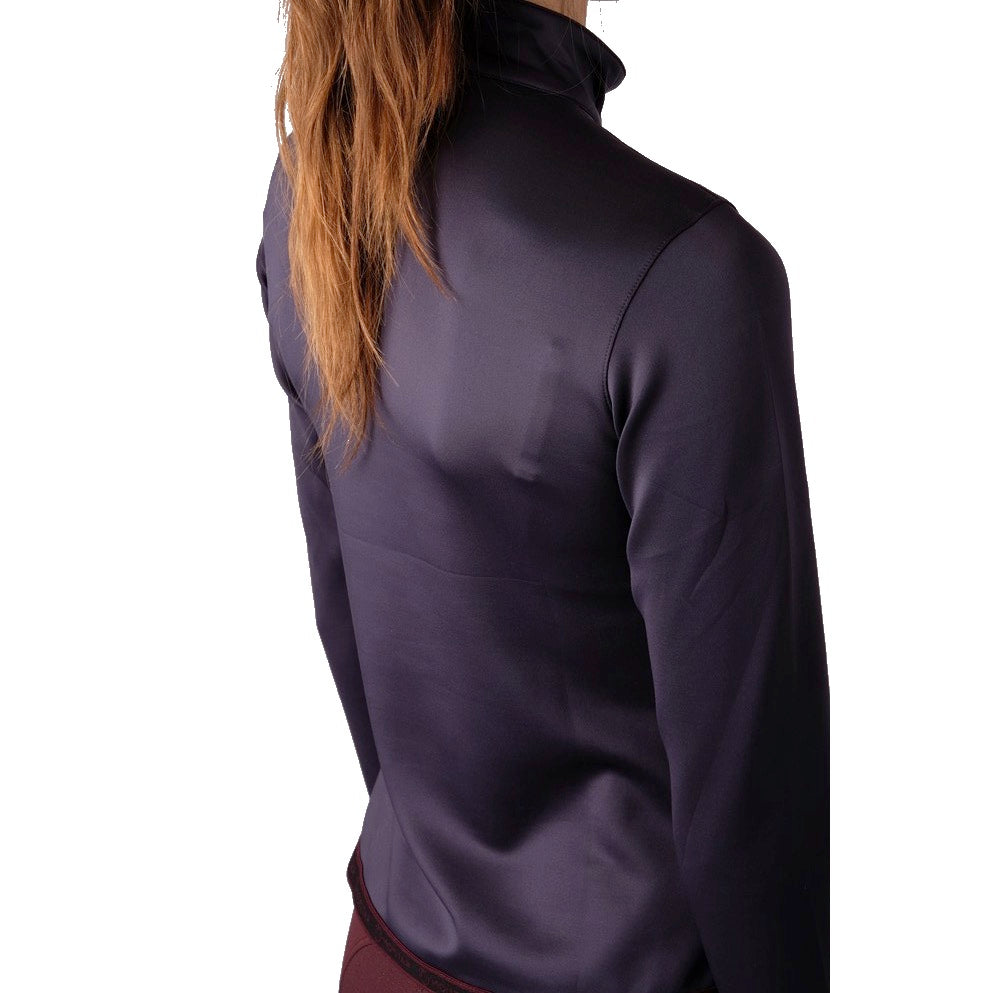 Montar London Neck Zipper Long Sleeve Training Shirt, Navy