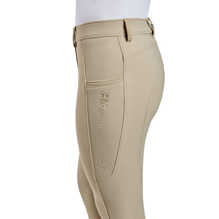 Montar Angela Yati Normal Waist Breeches - Knee Grip, Beige