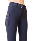 Montar Luna Ladies High Rise Full Grip Breeches, Dark Navy