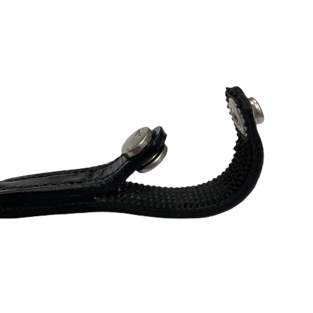 Artemis Equine Lux All Navy Snap-On Browband, Black Leather
