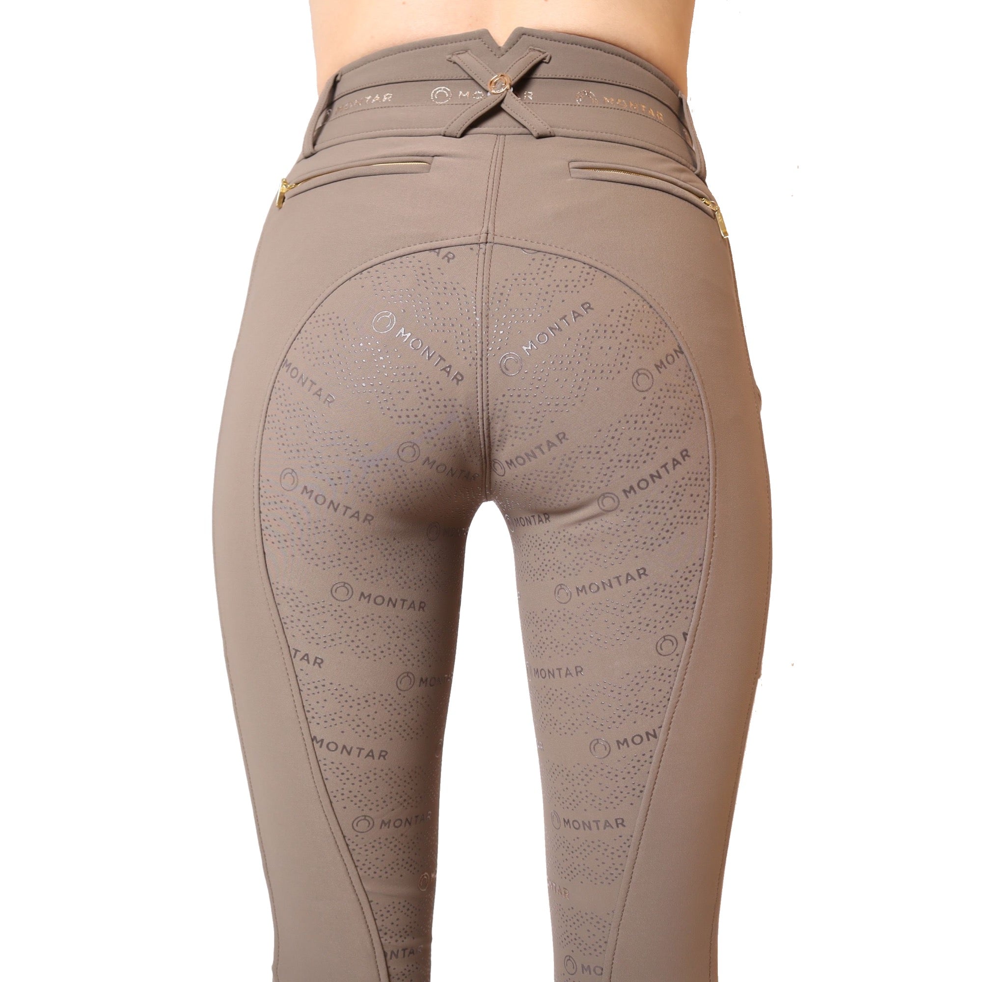 Montar Luna Ladies High Rise Full Grip Breeches, Mud